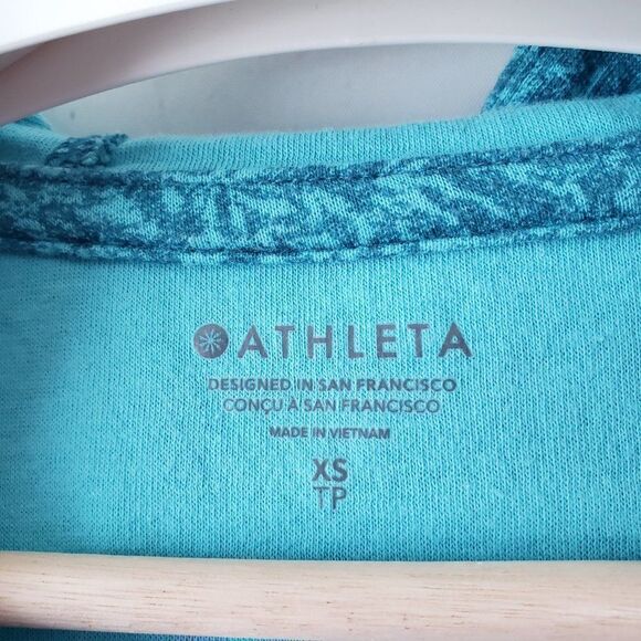 Athleta Sundown Alliance Hoodie Sweatshirt Oversized XS Teal Green Longer Length - Picture 3 of 8